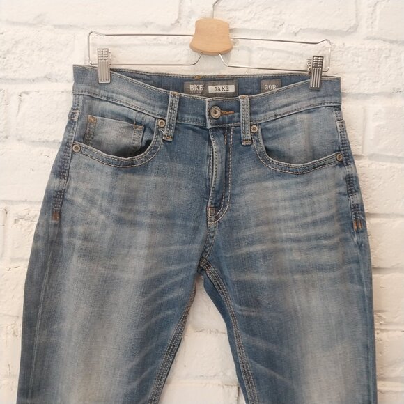 BKE Men's Straight Jeans in Faded Blue - Picture 2 of 12